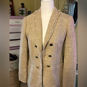 Hallhuber Elegant Beige Tweed Blazer